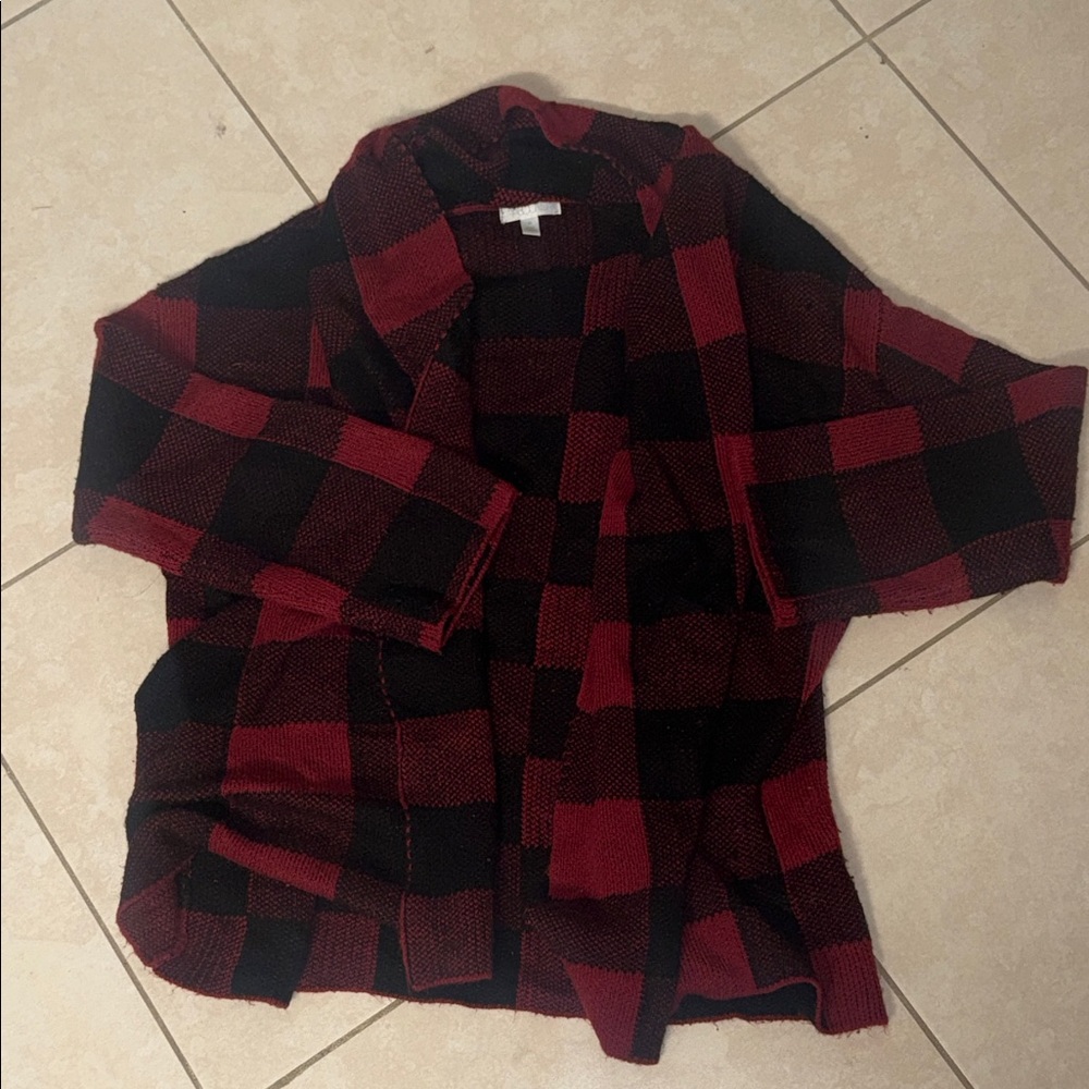 Abound Red and Black Checkered Sweater
